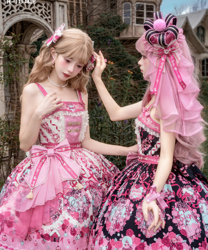 花箱×Barbieコラボ」くるみ割り人形刺繍ジャンパースカート【9/20まで