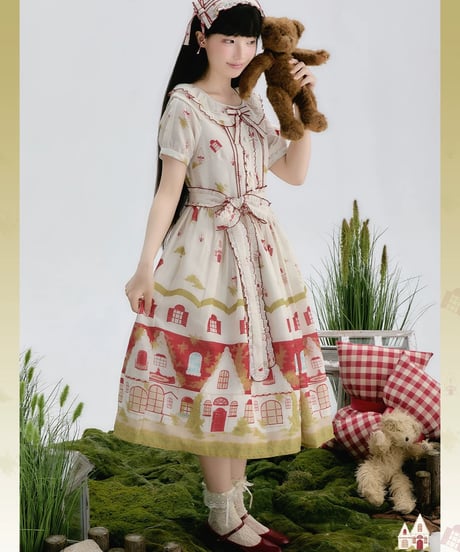 「Red House」ワンピース、ヘッドドレス【8/10まで】ロリータ