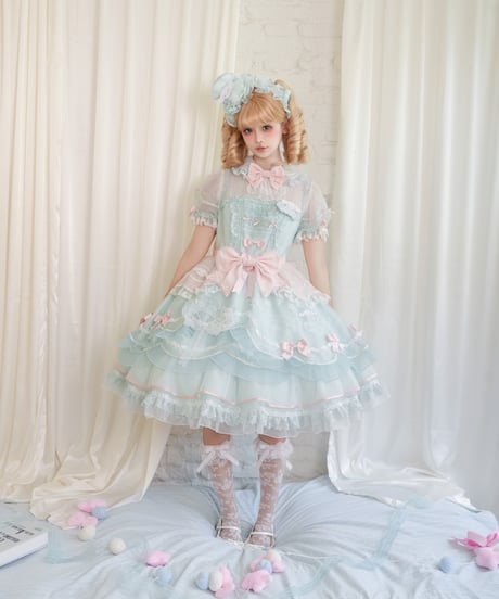「花箱×サンリオ」シナモンオーシャン 無地ワンピース【10/10まで】ロリータ