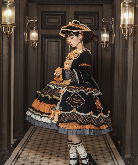 「Antique Bear」無地ワンピース【9/10まで】ロリータ