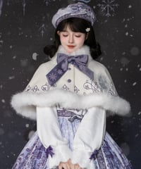 「雪国へようこそ！」ファー付きミニケープ、カーディガン【9/28まで】ロリータ