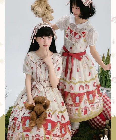 「Red House」ワンピース、ヘッドドレス【8/10まで】ロリータ