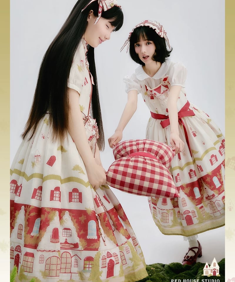 Red House」ジャンパースカート、ヘッドドレス【8/10まで】ロリータ