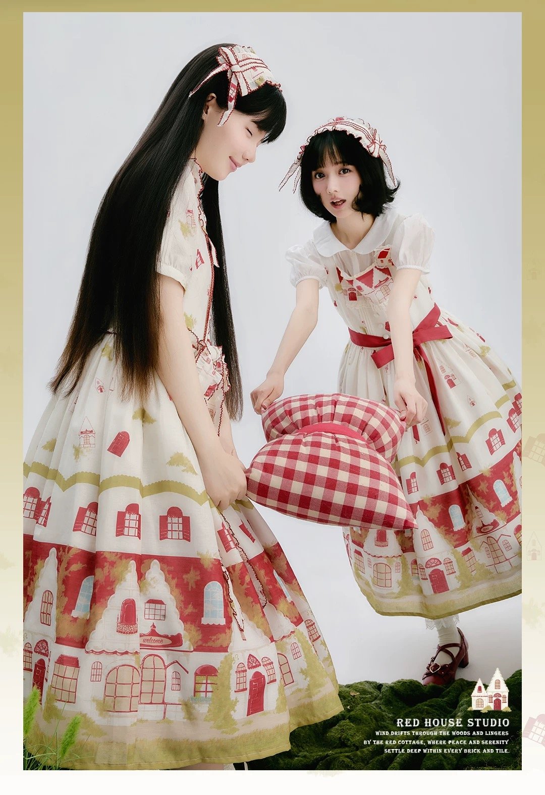 Red House」ジャンパースカート、ヘッドドレス【8/10まで】ロリータ