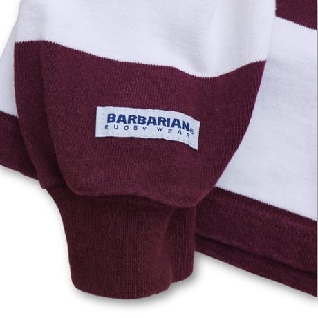USED ”90’S BARBARIAN” HARVARD EMBLEM RUGBY SHIRT