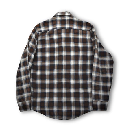 USED "70'S PREST RITE" PLAID FLANNEL L/S SHIRT