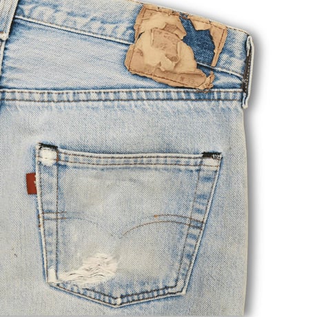 USED ”80'S LEVI’S/ 501" DAMAGED DENIM PANTS
