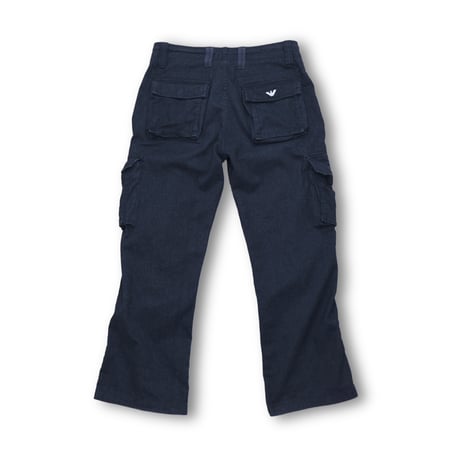 USED "00'S ARMANI JEANS" HERRINGBONE EASY CARGO PANTS