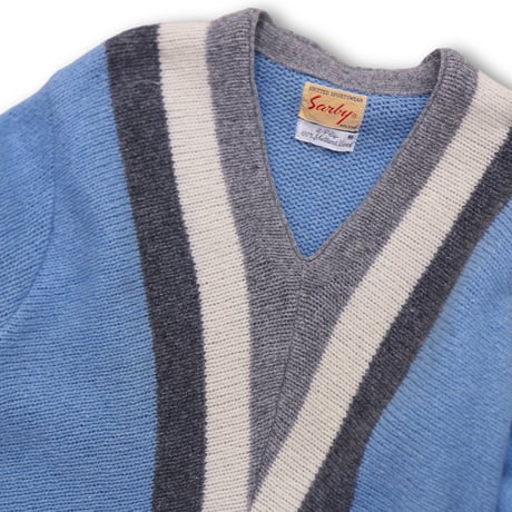 VINTAGE "60'S SARBY" V-NECK KNIT SWEATER