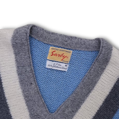 VINTAGE "60'S SARBY" V-NECK KNIT SWEATER