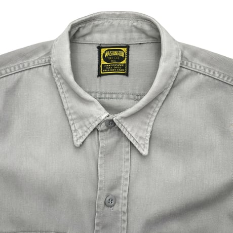 VINTAGE ”50'S WASHINGTON DEE CEE" FADED COTTON WORK SHIRTS