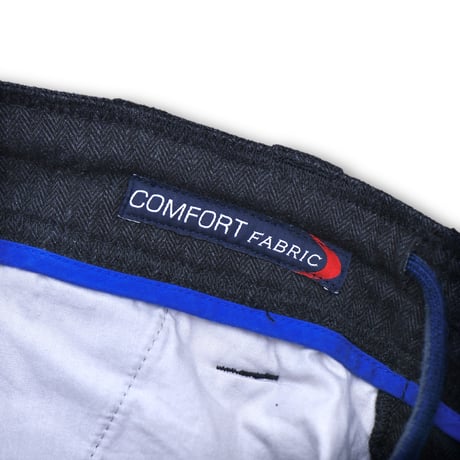 USED "00'S ARMANI JEANS" HERRINGBONE EASY CARGO PANTS