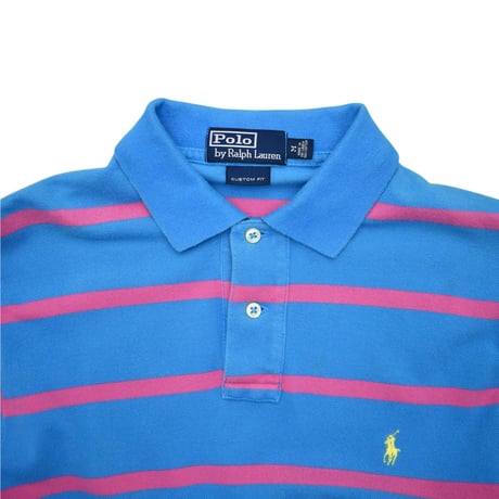 USED "90'S RALPH LAUREN" BORDER S/S POLO SHIRTS
