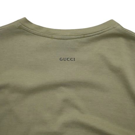 USED "90-10'S GUCCI" COTTON V NECK T-SHIRT