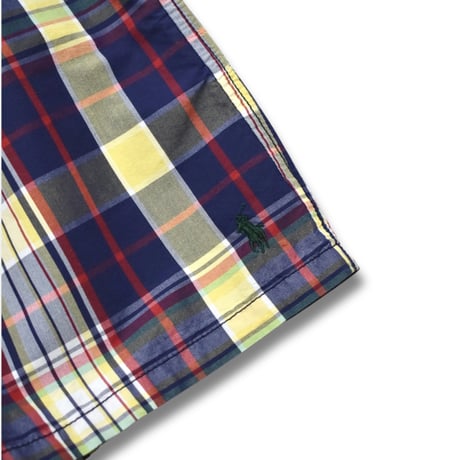 USED "90'S RALPH LAUREN" MADRAS SWIM SHORTS