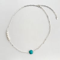 Fairy Necklace-Silver×Turquoise×Pearl