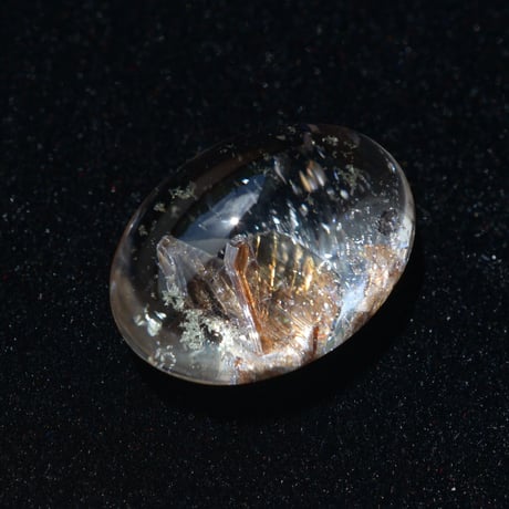 【自社研磨】ブルッカイトインクォーツ Brookite in Quartz 005