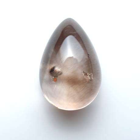 【自社研磨】ゲーサイトインスモーキークォーツ Goethite in Smoky Quartz