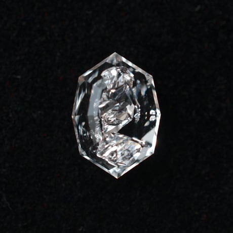 【自社研磨カット】ネガティブクリスタルインクォーツ Negative Crystal in Quartz 012