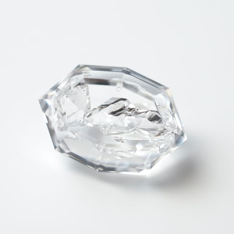 【自社研磨カット】ネガティブクリスタルインクォーツ Negative Crystal in Quartz 012