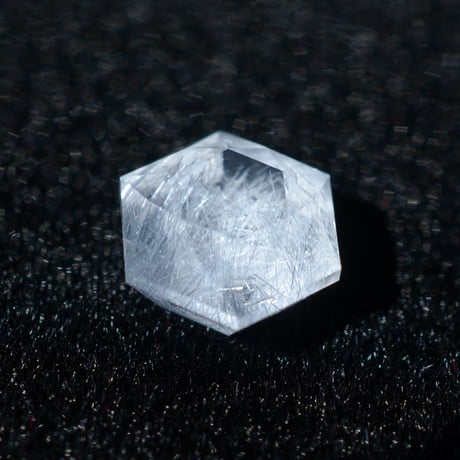 【自社研磨】デュモルチェライトインクォーツ Dumortierite in Quartz N053