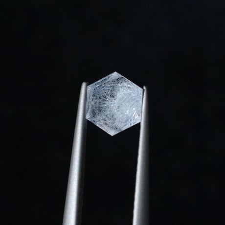 【自社研磨】デュモルチェライトインクォーツ Dumortierite in Quartz N053
