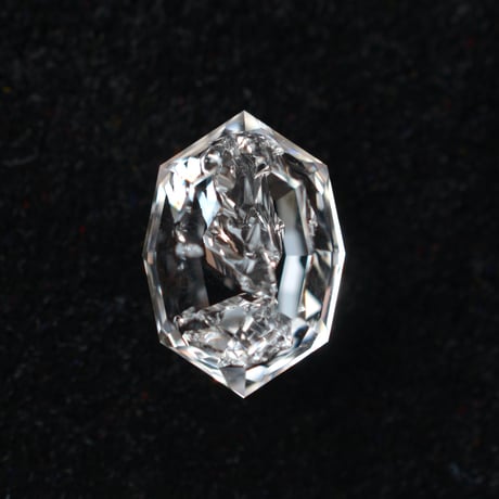 【自社研磨カット】ネガティブクリスタルインクォーツ Negative Crystal in Quartz 012