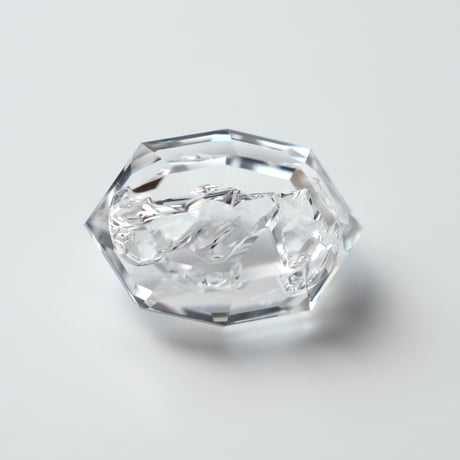 【自社研磨カット】ネガティブクリスタルインクォーツ Negative Crystal in Quartz 012