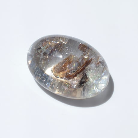 【自社研磨】ブルッカイトインクォーツ Brookite in Quartz 005