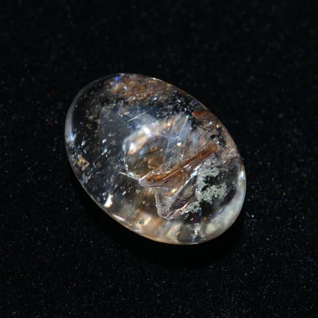 【自社研磨】ブルッカイトインクォーツ Brookite in Quartz 005