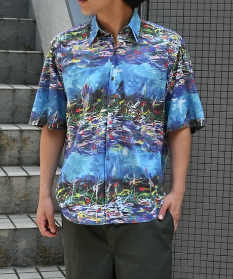 90s Ike Behar Short Sleeve Shirt -2