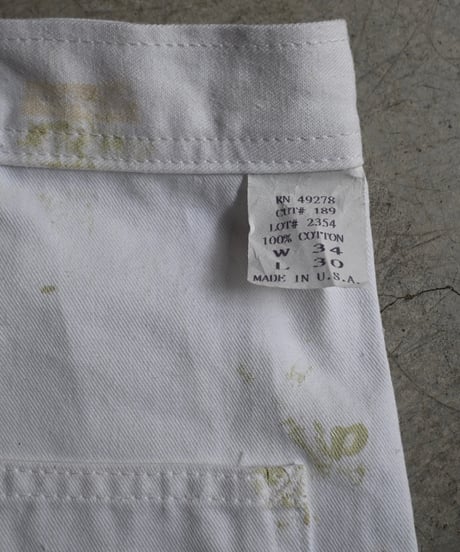 Stan Ray Painted Painter Pants White made in USA-1