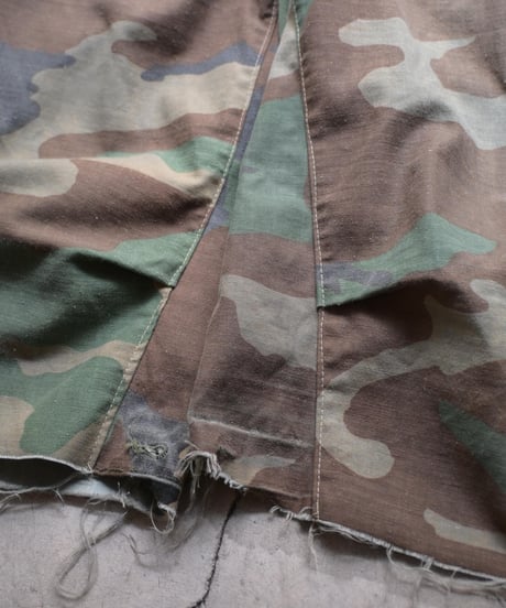 Remake Us Army M-65 Jorts Woodland Camo -4