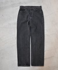 90' Levi's 501 Yarn-dyed Denim Pants Black -2