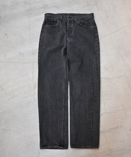 90' Levi's 501 Yarn-dyed Denim Pants Black -2