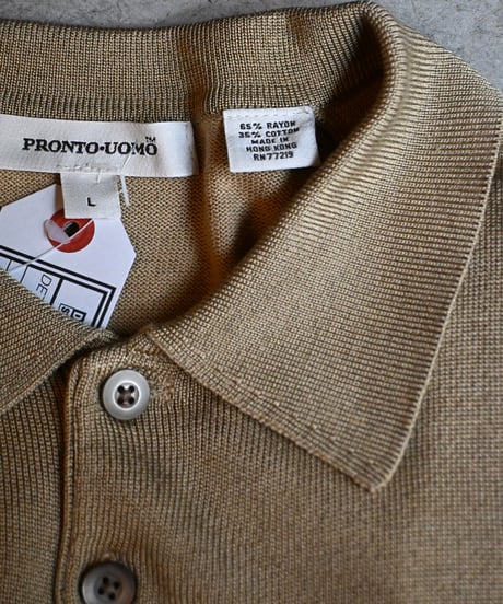 Pronto-Uomo 3Button Knit Polo Sweater -1