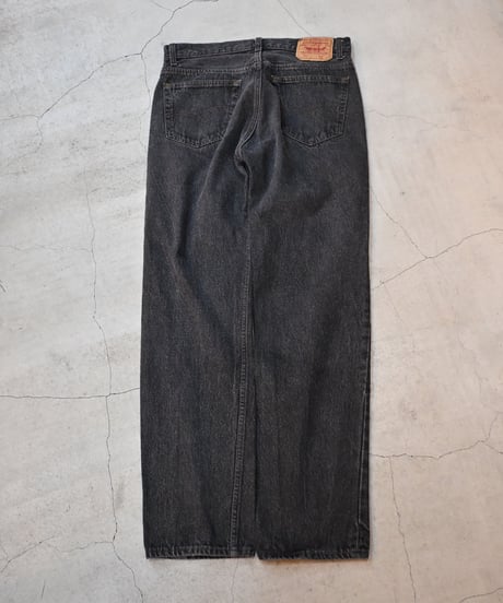 90' Levi's 501 Yarn-dyed Denim Pants Black -2
