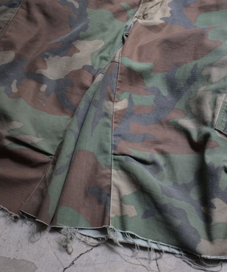 Remake Us Army M-65 Jorts Woodland Camo -2