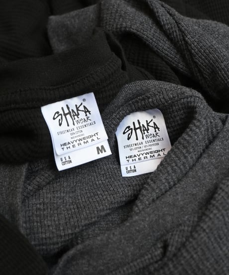 Shaka Wear Heavy Weight Long Sleeve Thermal Cut Off Black