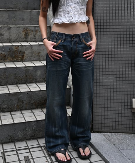 00s Deadstock Levi's Silver Tab Slim Fit Boot Cut Denim Pants #0003