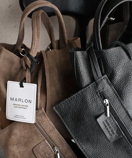MARLON FIRENZE Calf Leather Mini Shopper Bag - Cioccolato Suede