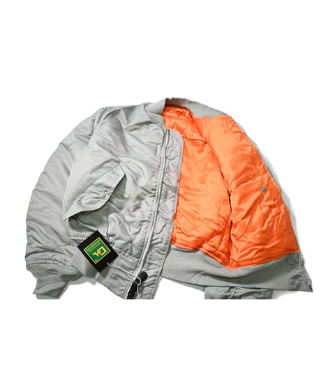 Deadstock GREENBRIER MA-1 Flight Jacket Grey EMAR Zip