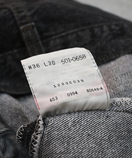 94' Levi's 501 Yarn-dyed Denim Pants Black -1