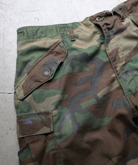 Remake Us Army M-65 Jorts Woodland Camo -4