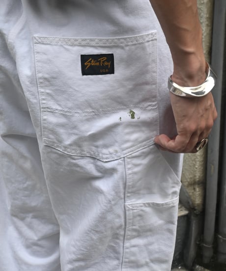 Stan Ray Painted Painter Pants White made in USA-3