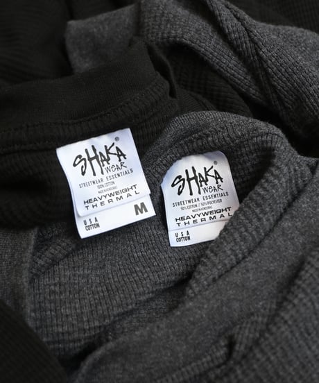 Shaka Wear Heavy Weight Long Sleeve Thermal Cut Off Charcoal