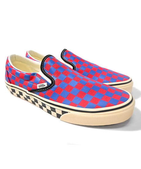VANS Classic Slip-On Checkerboard Red/Blue