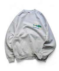 94' Used Woodstock Stuff Print Crewneck Sweatshirt Made in USA -3