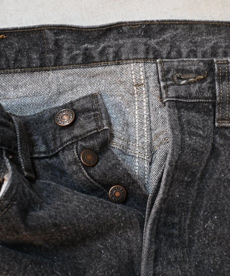 92' Levi's 501 Yarn-dyed Denim Pants Black -3