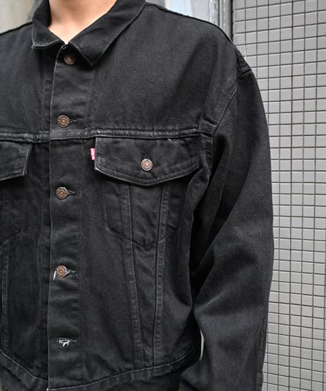 90s Levi's 70598-4159 Denim Trucker Jacket Black